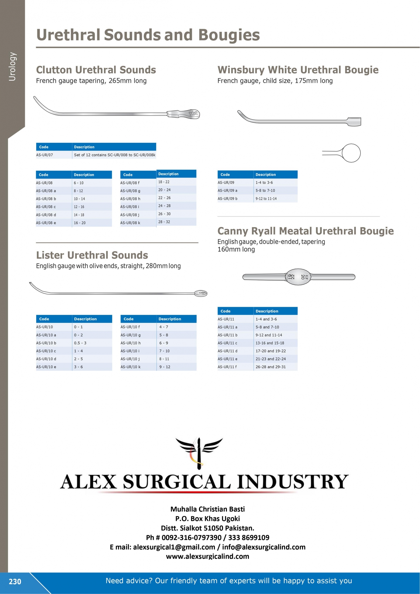Urethral Sounds and Bougies